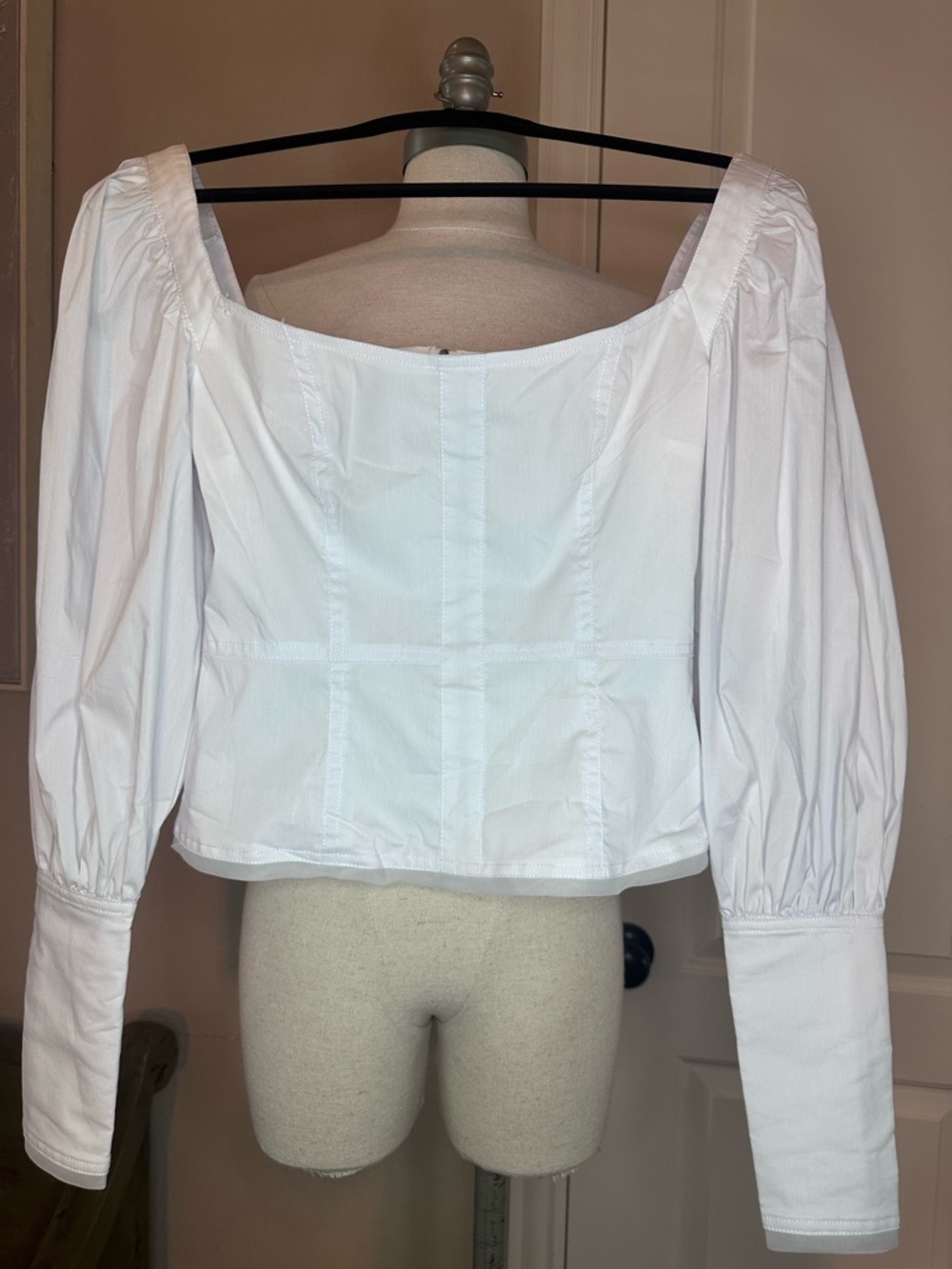 NWT Choosy Square Neck White Puff Sleeve Blouse